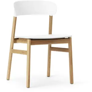 Chaise en chêne et polypropylène blanc Herit blanc - Normann Copenhagen pas cher