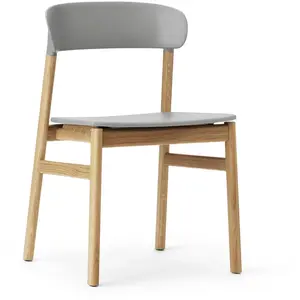 Chaise en chêne et polypropylène gris Herit Grey - Normann Copenhagen pas cher