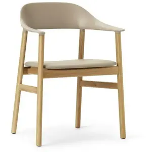 Fauteuil Herit  - Chêne - Spectrum cuir sable Normann Copenhagen