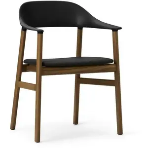 Fauteuil Herit - Spectrum cuir noir - chêne fumé Normann Copenhagen pas cher
