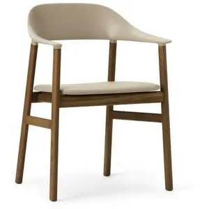 Fauteuil Herit  - Spectrum cuir sable - chêne fumé Normann Copenhagen