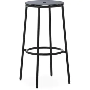 Tabouret de bar Circa - aluminium noir - 75 cm Normann Copenhagen pas cher
