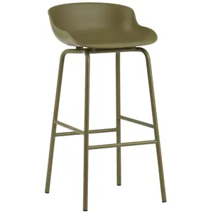 Tabouret de bar en acier et pp olive 75 cm Hyg - Normann Copenhagen pas cher