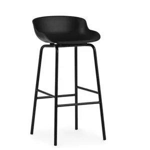 Tabouret de bar en acier et pp noir 75 cm Hyg - Normann Copenhagen pas cher