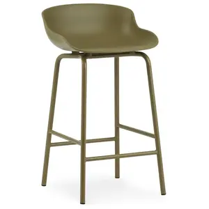 Tabouret de bar en acier et pp olive 65 cm Hyg - Normann Copenhagen pas cher