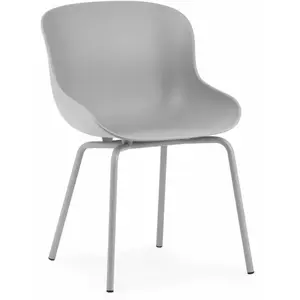 Chaise en acier peint et pp gris Hyg - Normann Copenhagen pas cher