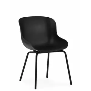 Chaise en acier peint et pp noir Hyg - Normann Copenhagen pas cher