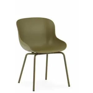 Chaise en acier peint et pp olive Hyg - Normann Copenhagen