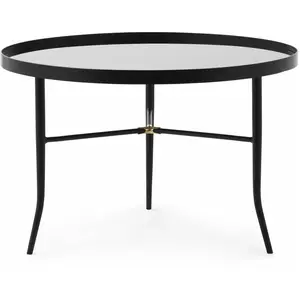 Table basse noire en verre et acier Lug noir - Normann Copenhagen pas cher