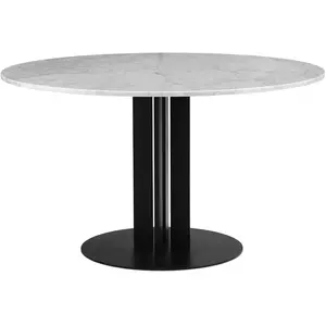 Normann Copenhagen - Table ronde Scala - Blanc - Acier verni - Designe...Vendu parmade-in-design