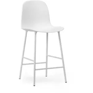 Chaise de bar en acier et pp blanc 65 cm Form - Normann Copenhagen