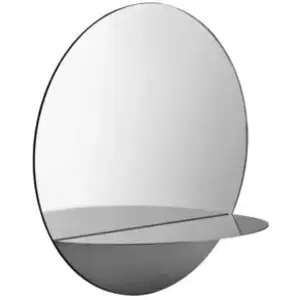 Normann Copenhagen Miroir Horizon rond en inox - 605710 pas cher
