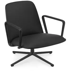 Pad Lounge Chair Low Swivel Black Alu - Normann Copenhagen