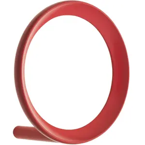 Normann Copenhagen - Patère Loop - Rouge - Zinc - Designer Simon Legal...
