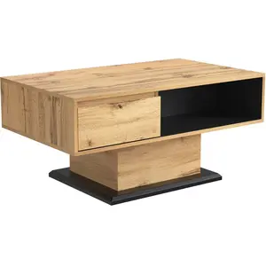 Urban Meuble Table basse en bois avec un tiroir grand espace de rangement pas cher