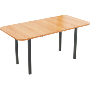 Urban Meuble Table de salle à manger extensible effet bois brillante 120-160*80cm