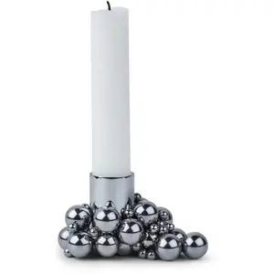 Bougeoir Molekyl - Chrome - 1 bougie Gejst pas cher