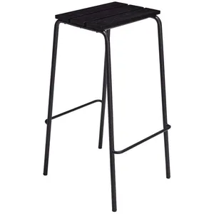 Tabouret de bar en bois de frêne et métal noir Stilt - Hübsch pas cher