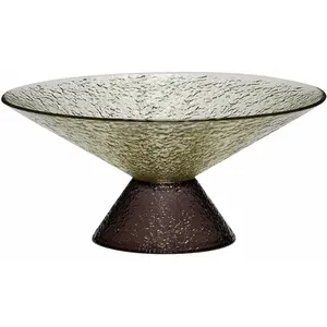 Bol rond en verre vert 25x12 cm Bonbon - Hübsch pas cher