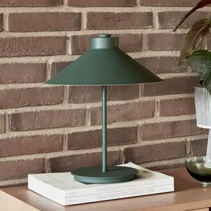 Comparateur de prix : Hübsch - Lampe à poser en métal Vert foncé taille unique
