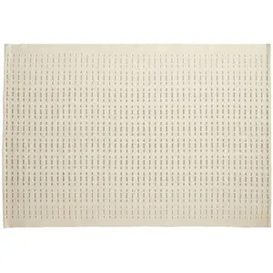 Hubsch Tapis coton - blanc / gris pas cher