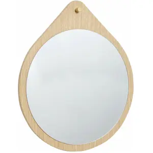 Hubsch Miroir mural autour du chêne - naturel
