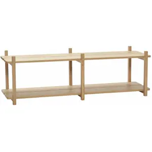 Tablette Mason Double en mdf, placage de chêne et bois de chêne HubschVendu parinteriorlabels
