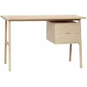 Comparateur de prix : Bureau avec 2 tiroirs en chêne clair - Hübsch