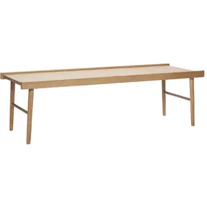 Comparateur de prix : Table basse avec rebords en bois naturel - Hübsch