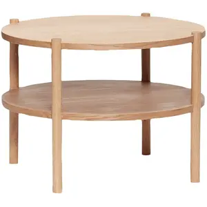 Hübsch - Table basse ronde en chêne FSC Chêne taille unique pas cher