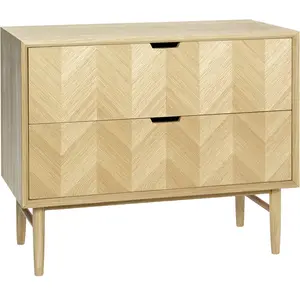 Hübsch Commode Herringbone Tiroirs en mdf, placage de chêne et bois de chêne HubschVendu parinteriorlabels