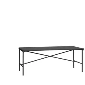 Comparateur de prix : Hubsch Interior Table à manger de jardin rectangulaire en métal noire - Hübsch