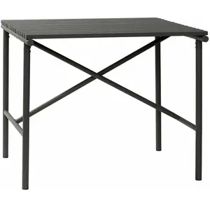 Hubsch Interior Table à manger de jardin carrée en métal noire - Hübsch