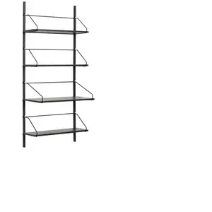 Comparateur de prix : Bibliothèque Étagère Hubsch Interior Norm - noir - 80x180 cm