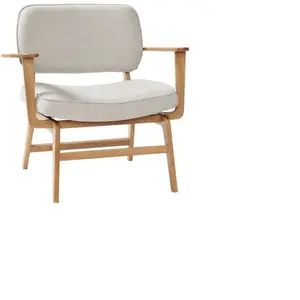Comparateur de prix : Hübsch Hubsch - Fauteuil En Bois Et Tissu Gris Haze  - Gris