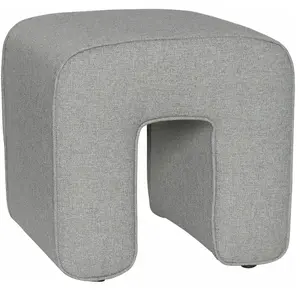 Pouf gris en tissu Sculpture - HübschVendu parinteriorlabels