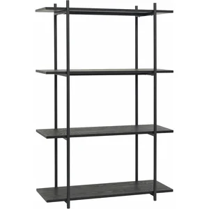 Comparateur de prix : Etagère 4 étages en bois de frêne noir et métal - Hübsch