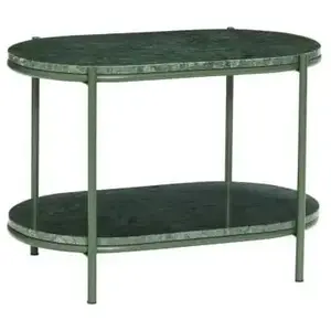 Hubsch Table métal/marbre - vert pas cher