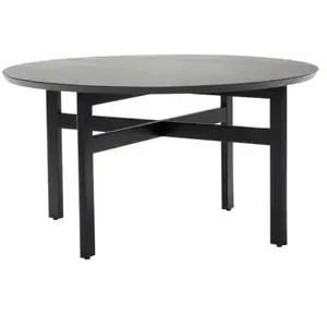 Comparateur de prix : Hubsch Table basse ronde en chêne - noir