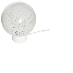 Hubsch Lampe de table verre / métal - blanc