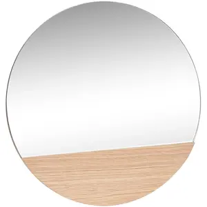 Hübsch Miroir mural en mdf, verre et placage de chêne naturel pas cher