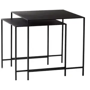 Comparateur de prix : Hubsch Table basse en métal - lot de 2 pièces