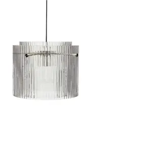 Comparateur de prix : Hubsch Lampe à suspension verre / métal - clair / nickel
