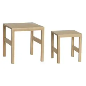 Hübsch Table d'appoint Puzzle en mdf et placage de chêne , set de 2 Hubsch pas cher
