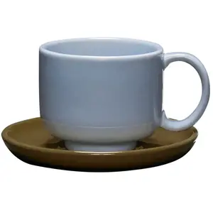 Comparateur de prix : Hubsch Amare tasse et soucoupe bleu/olive set de 4 pièces - 211705