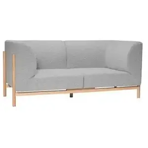 Hübsch Canapé En Bois De Chêne Et Polyester Gris