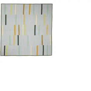 Hubsch Hübsch - Couvre-lit Block 260x260 Vert foncé/Multicolore Twist - Vert pas cher