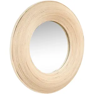 Miroir Hubsch Interior Blush - naturel - 60x6 cm pas cher