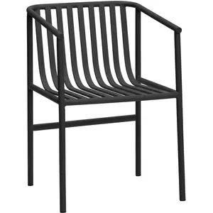 Chaise en métal noir 53x59xh82cm Villa - Hübsch pas cher