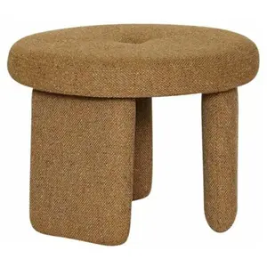 Comparateur de prix : Pouf en polyester ocre 54xh41cm Rocco - Hübsch